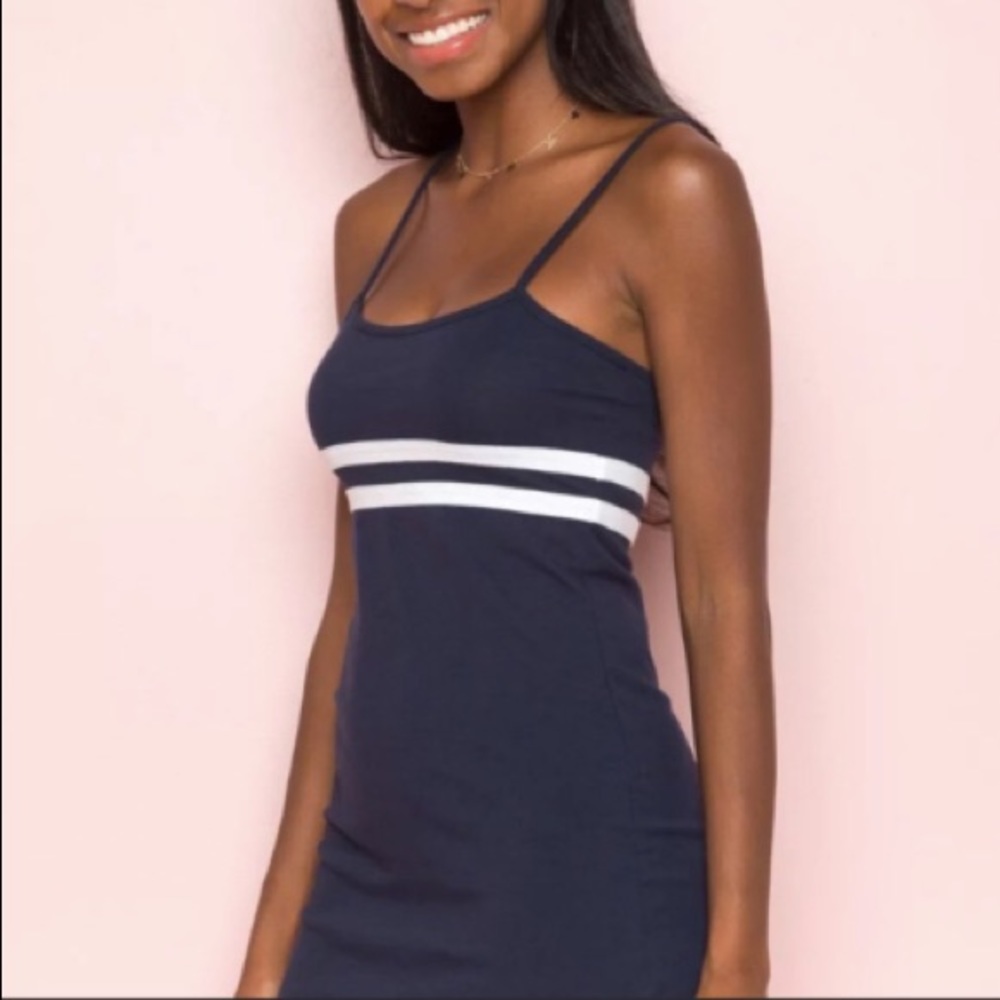 Navy Blue fitted dress- Brandy Melville